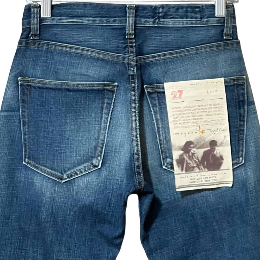 Imogene + Willie Barton Selvedge Denim Jeans Mens 27 Indigo Slim Button Fly NWOT - Picture 4 of 10